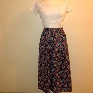 Vintage Floral Maxi Skirt